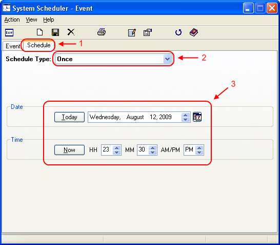 Fill in the time and date Fill in the time and date
