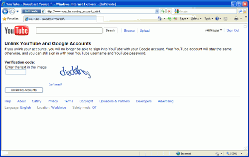 Unlink YouTube account from Google account - Logged In